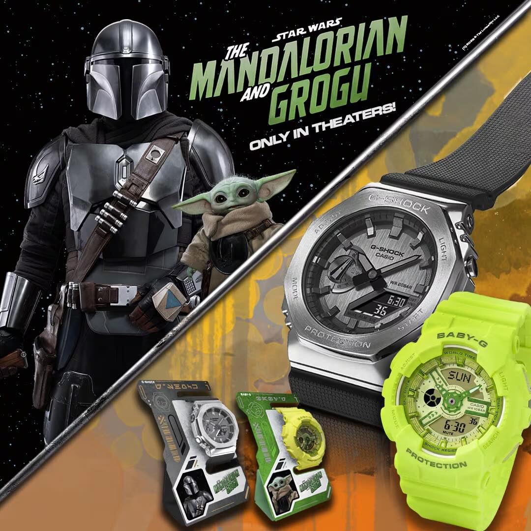 Casio G-SHOCK Star Wars: Mandalorian & Grogu diventano orologi iconici