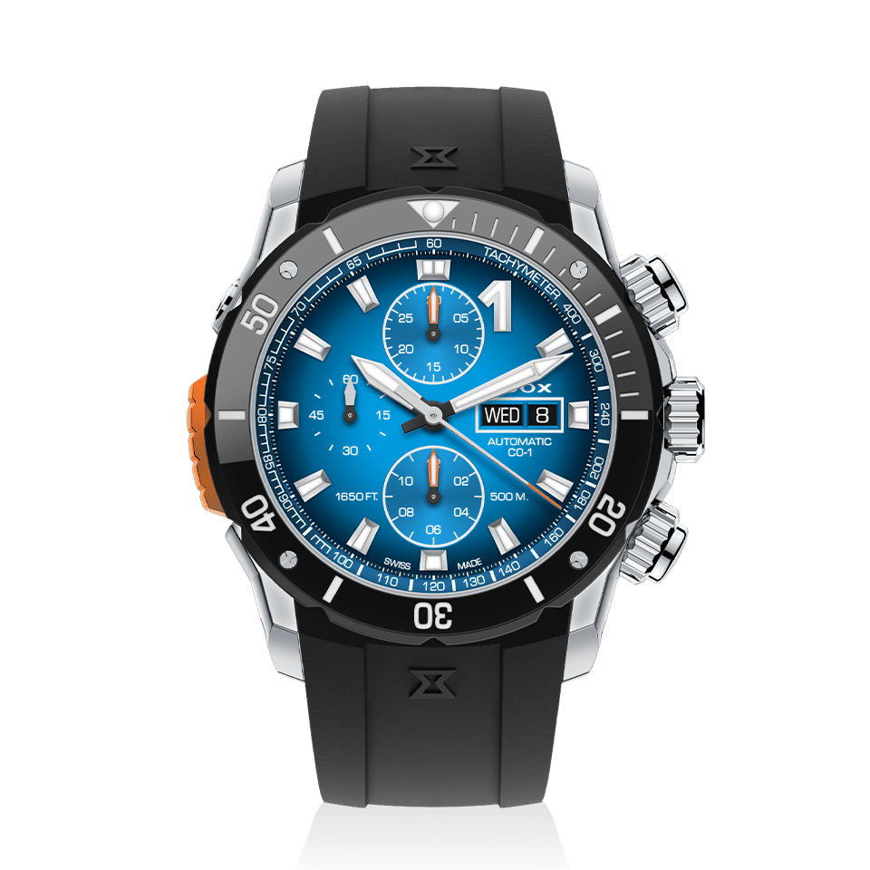 Edox CO-1 Chronograph Automatic 45mm 01128-3NOCA-BUIDN