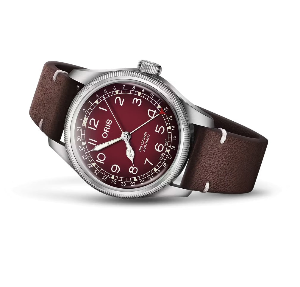 Oris Big Crown Pointer Date Cervo Volante 40mm Borgogna 01 754 7785 4038-Set