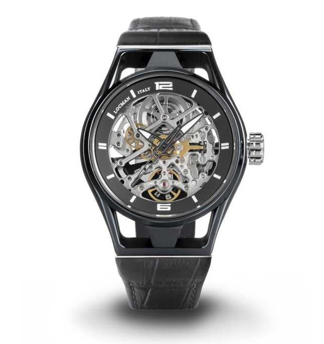 Locman Montecristo Skeleton 42mm 0538K01S-BKBKGYPK