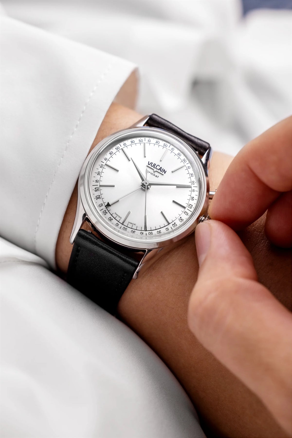 Vulcain President Cricket 36mm Silver 100272A20.BAC301