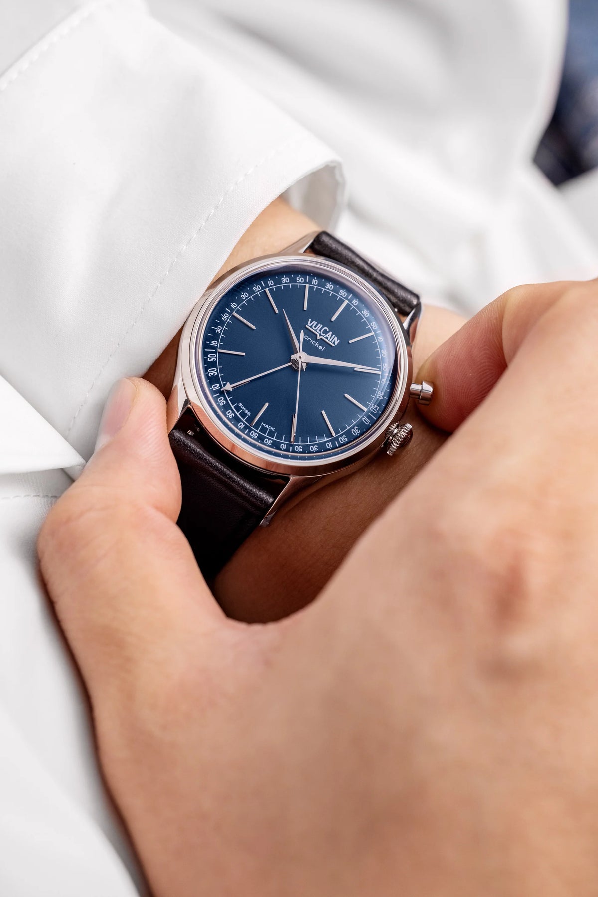 Vulcain President Cricket 36mm Blue 100172A30.BAC301