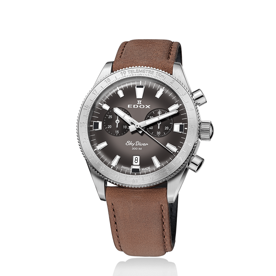 Edox Skydiver Chronograph 40mm 10116-3-GRIDN