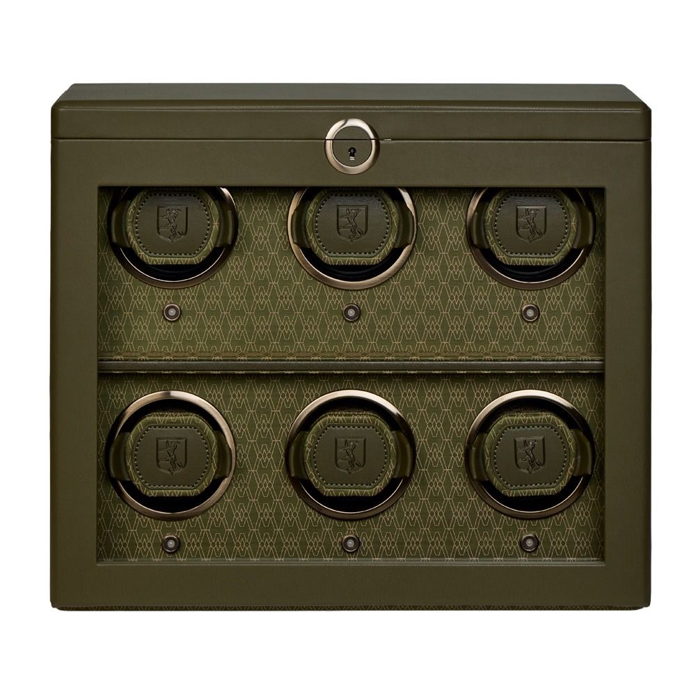 Earth 6 Piece Watch Winder - Olive