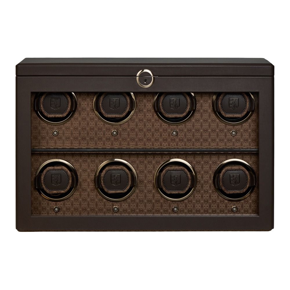 Earth 8 Piece Watch Winder - Coffee