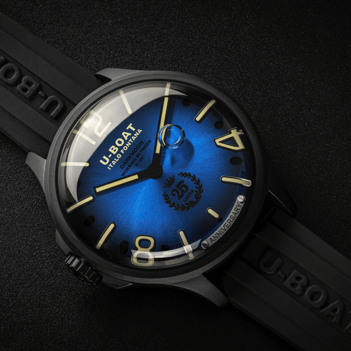 U-BOAT Darkmoon 25° BLUE SOLEIL PVD 46.50mm 2028 
