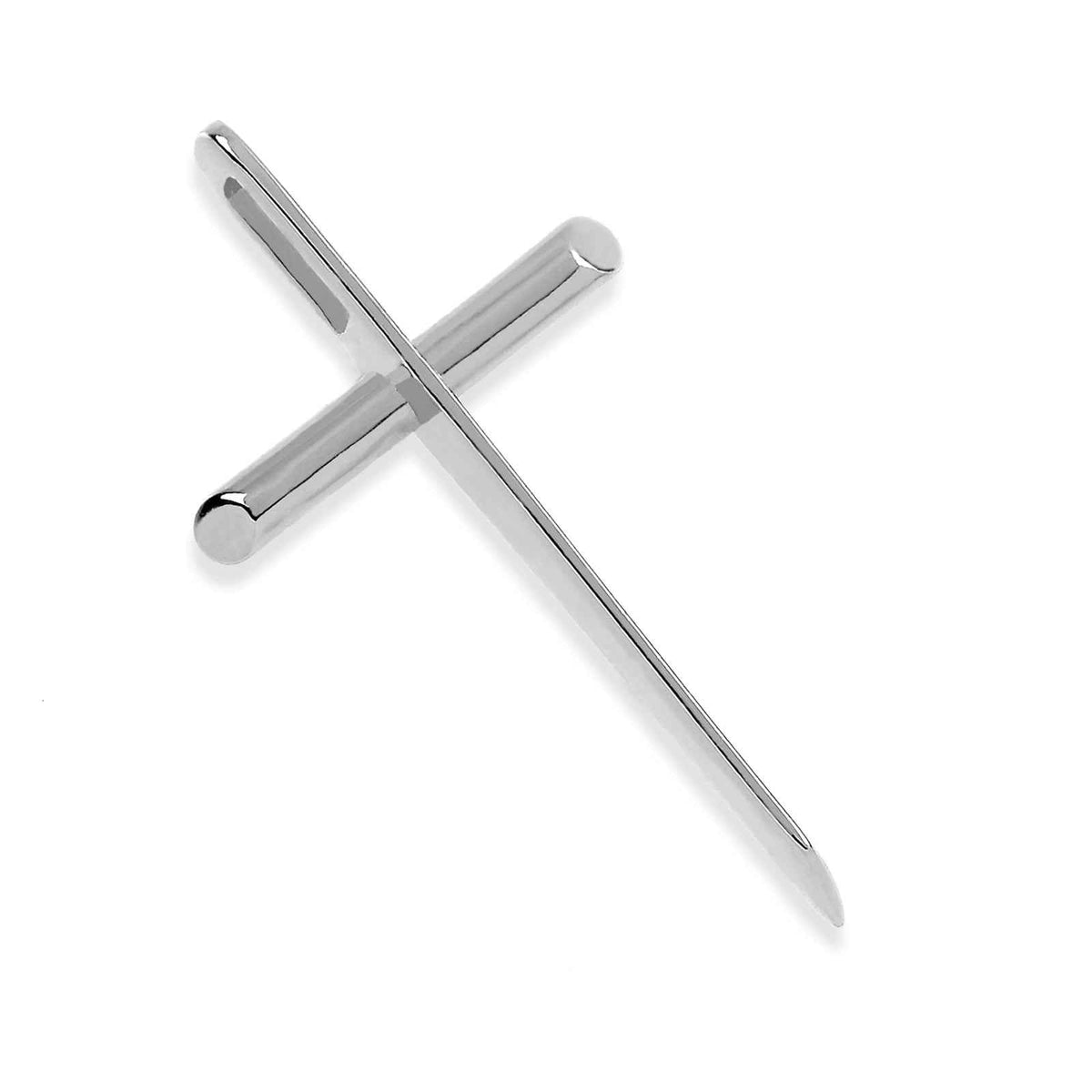 Unoaerre 2535 silvered bronze pendant cross 