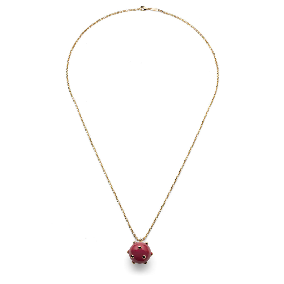 Necklace with large burgundy Mina Unoaerre 2698