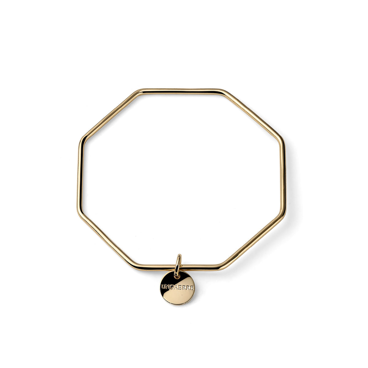 Octagonal gold bangle bracelet 2738 