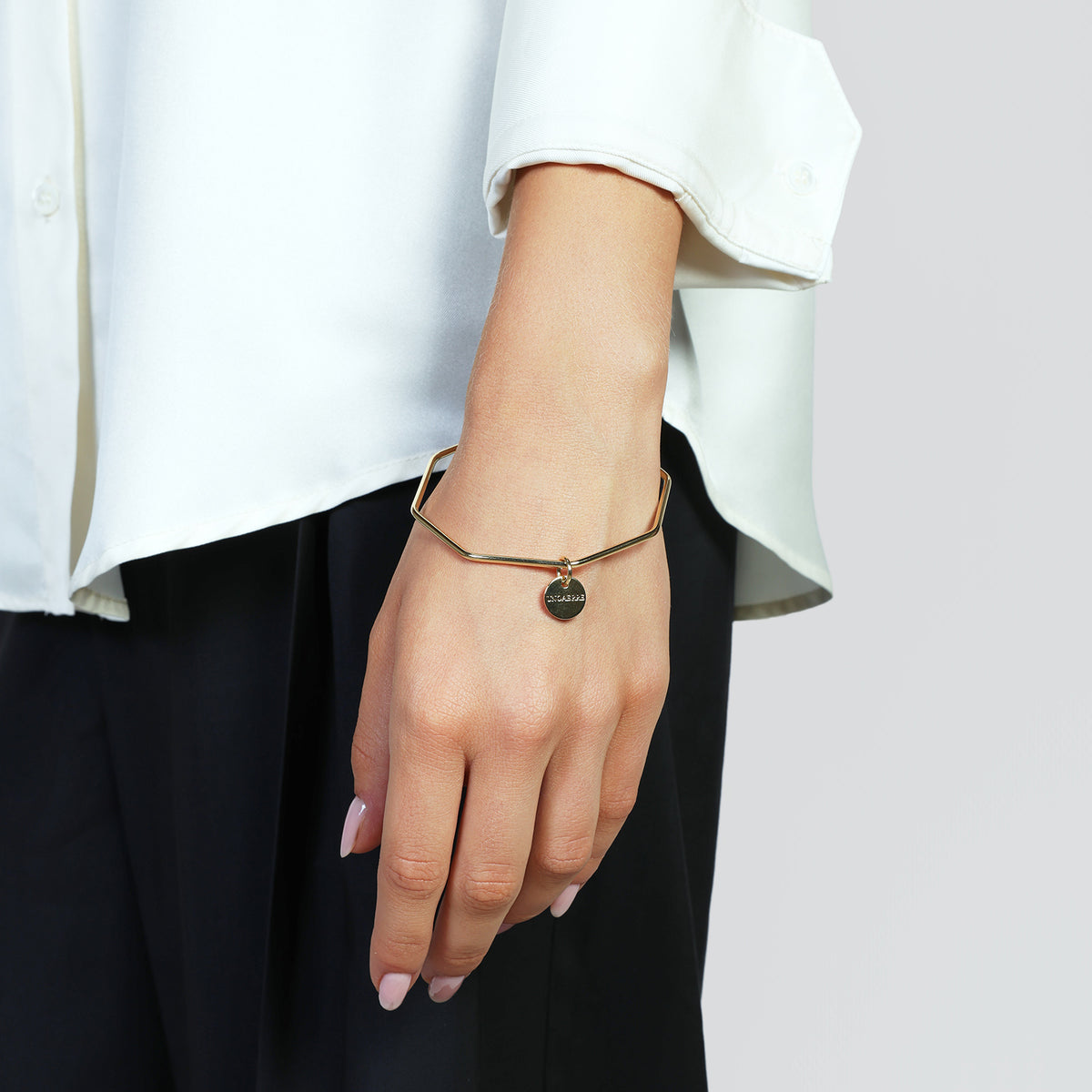 Bracciale dorato bangle ottagonale 2738