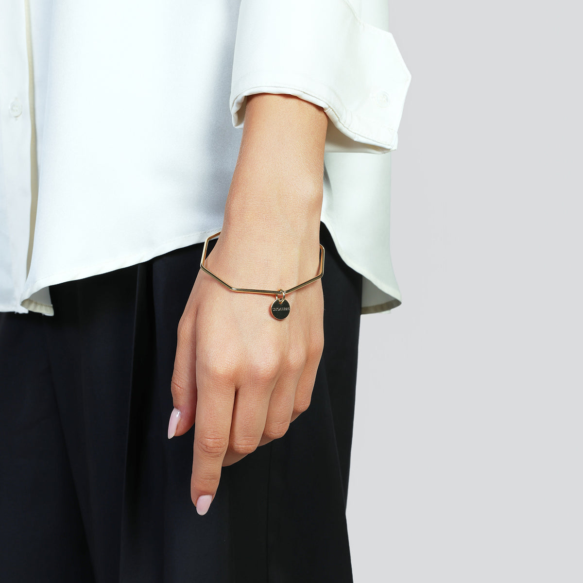 Bracciale dorato bangle ottagonale 2738
