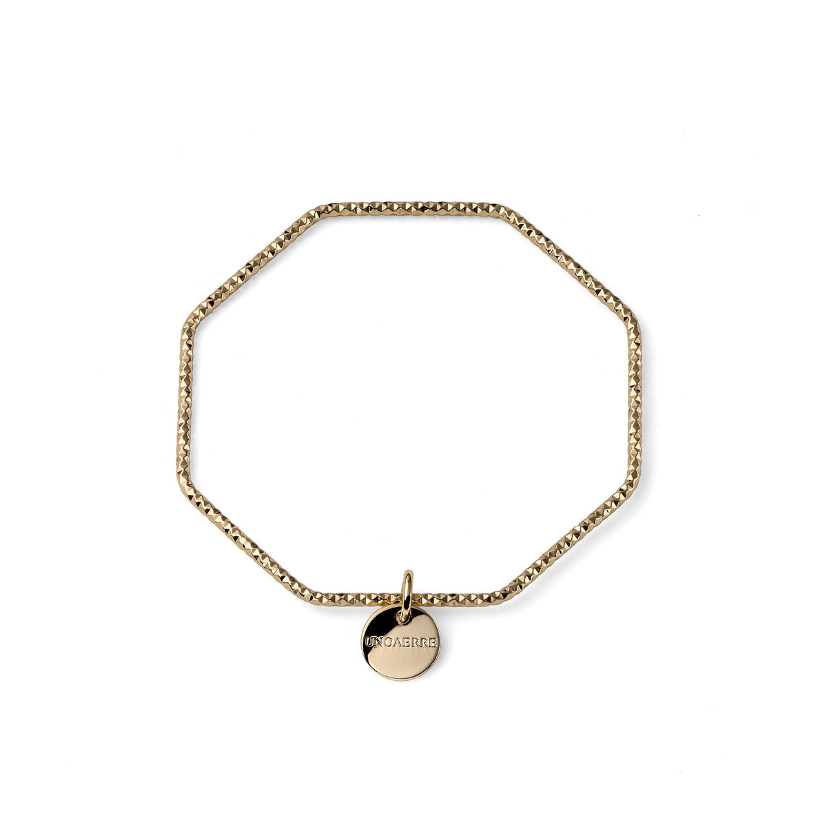 Unoaerre 2740 octagonal diamond-studded gold-plated bracelet 
