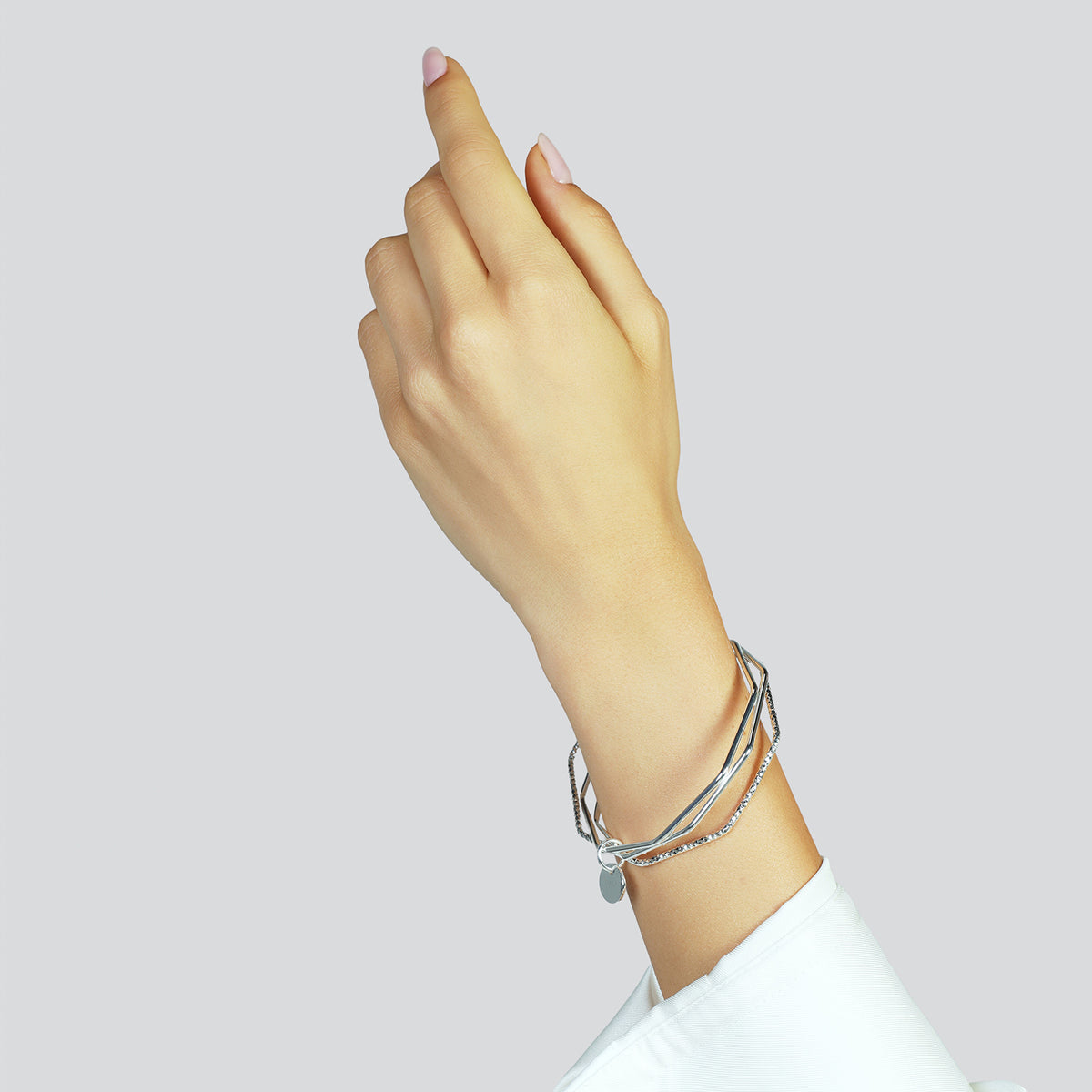 Unoaerre 2743 3-bangle silver bracelet 