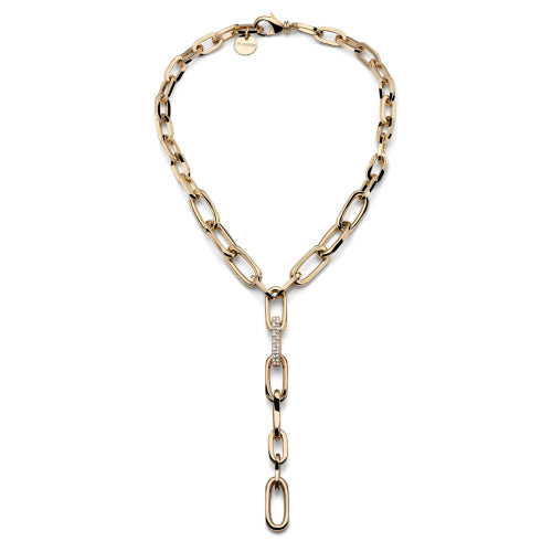 Unoaerre 2779 Y-shaped necklace with zirconia link