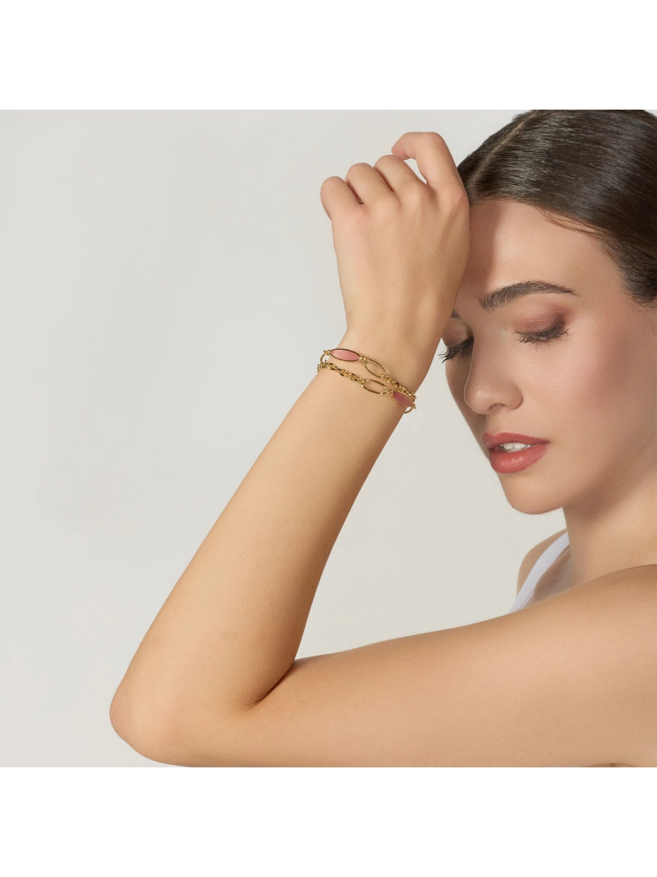 Bracciale Joya con Occhio di Gatto Rosa Unoaerre 2890