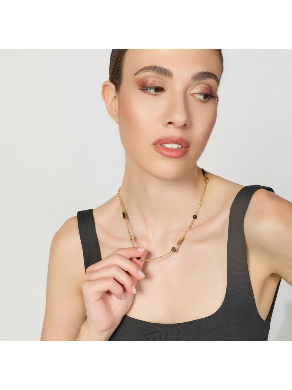 Collana Joya con Onice e Occhio di Tigre Unoaerre 2898