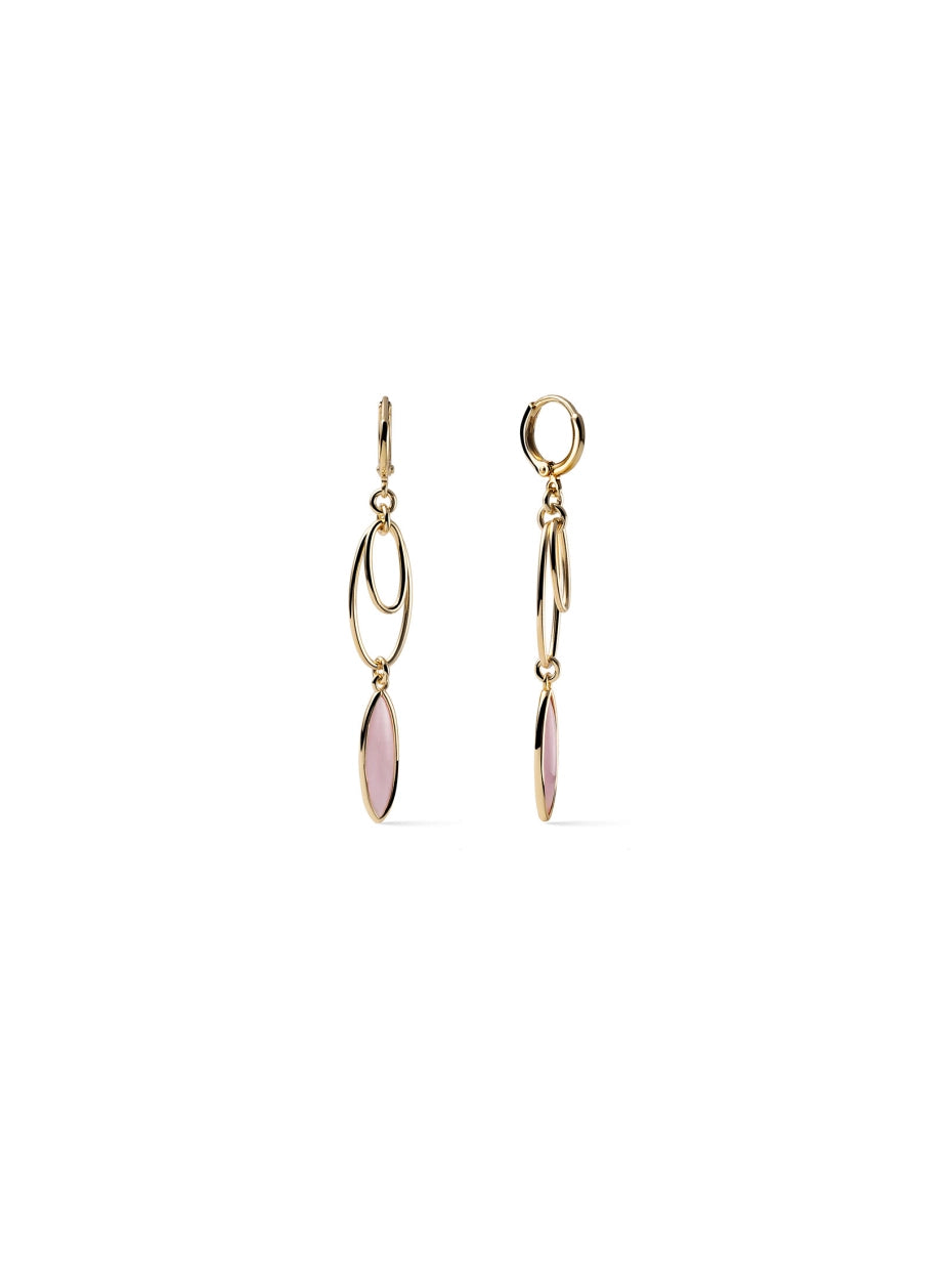 Orecchini Joya con Occhio di Gatto Rosa Unoaerre 2907