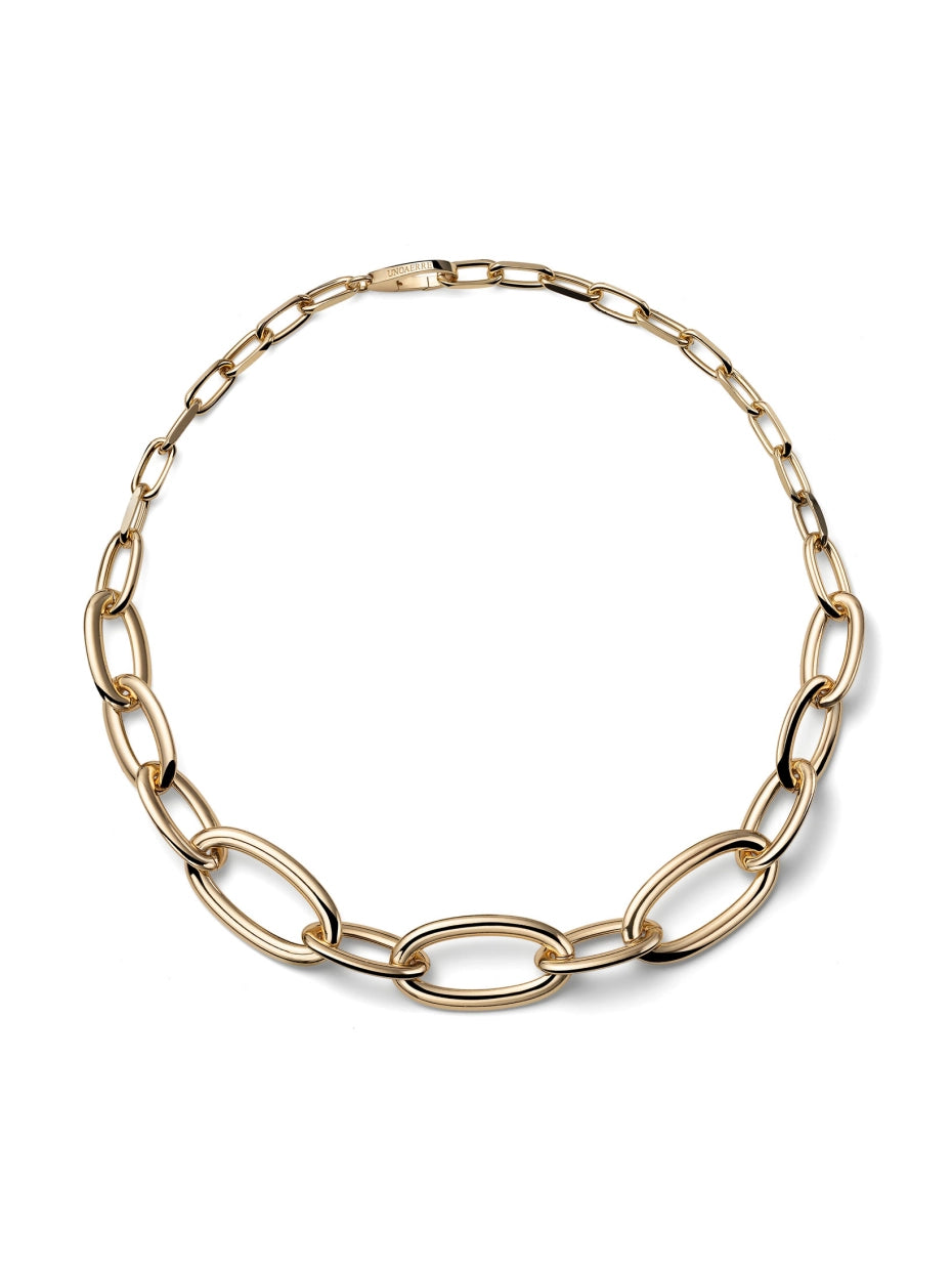 Collana in Catena Ovale Dorata Unoaerre 2916