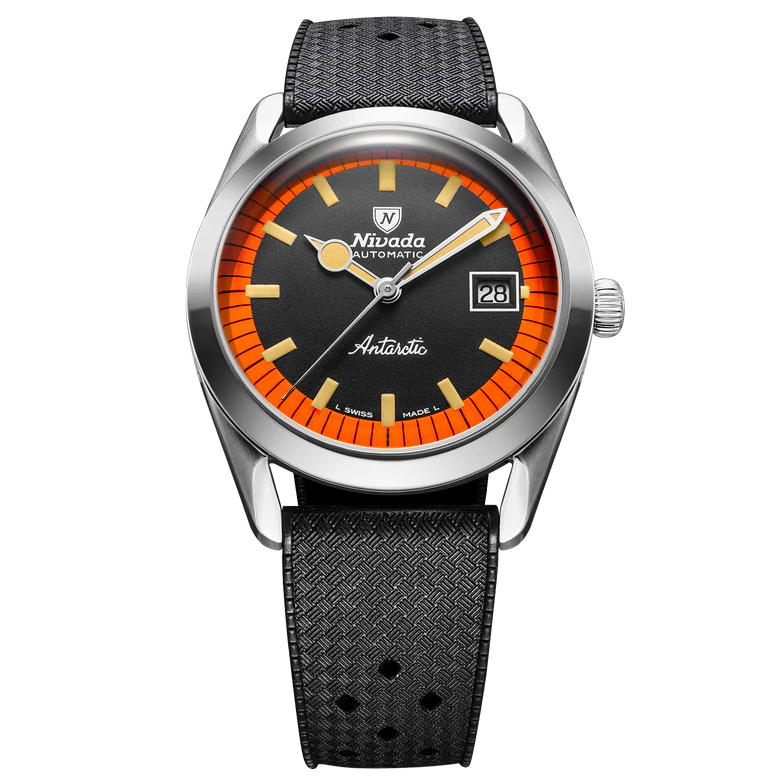 Nivada Grenchen Super Antarctic Black & Orange Date 32056A01