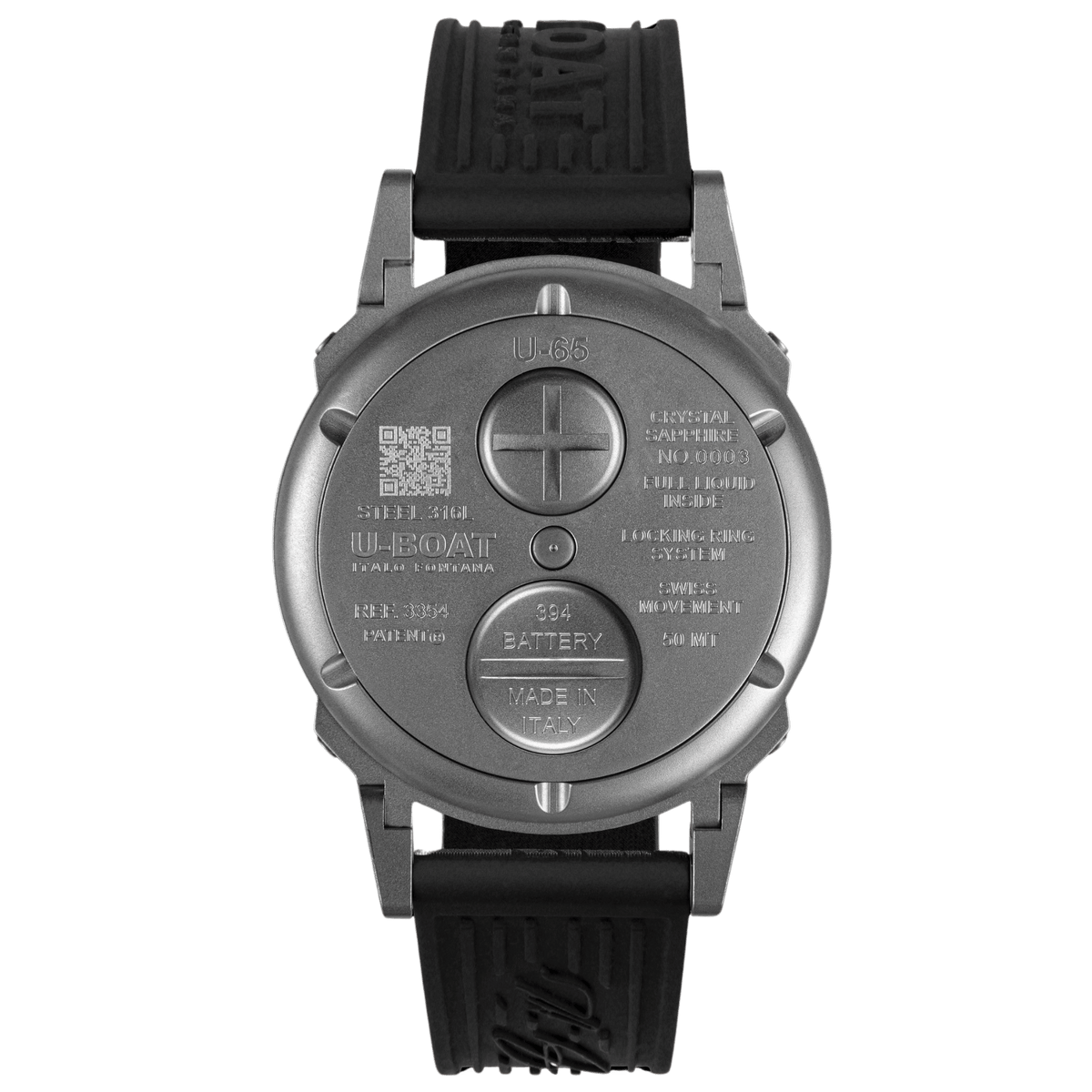 U-BOAT U-65 44mm SS White 3354