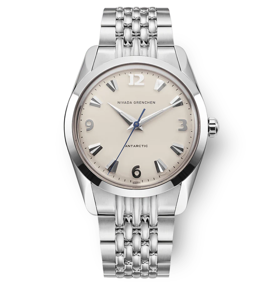 Nivada Grenchen Antarctic Eggshell 35mm 35004M04