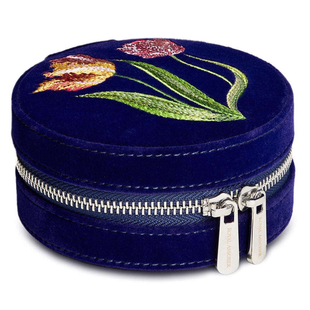 Royal Asscher Round Jewelry Zip Case