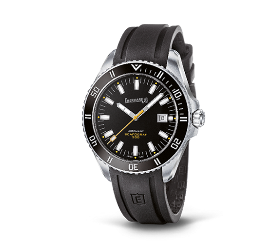 Eberhard &amp; Co Scafograf 300 Black Rubber 41034.01/S CU