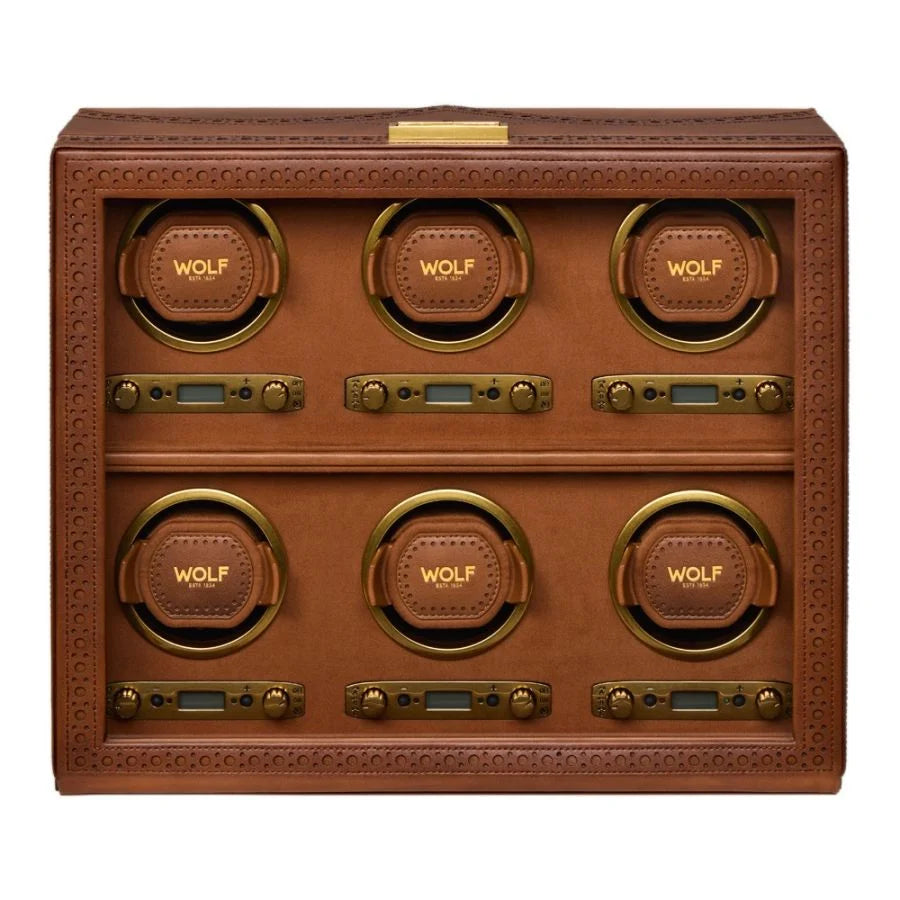 Wolf 1834 Brogue 6 Piece Watch Winder 440606