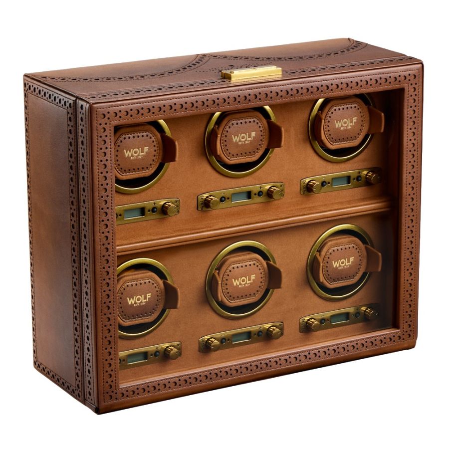 Wolf 1834 Brogue 6 Piece Watch Winder 440606