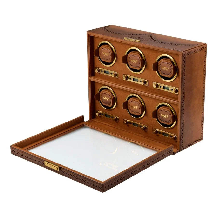 Wolf 1834 Brogue 6 Piece Watch Winder 440606