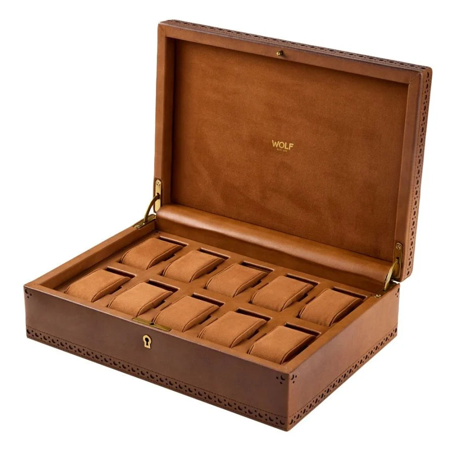 Wolf 1834 Brogue 10 Piece Watch Box 441006