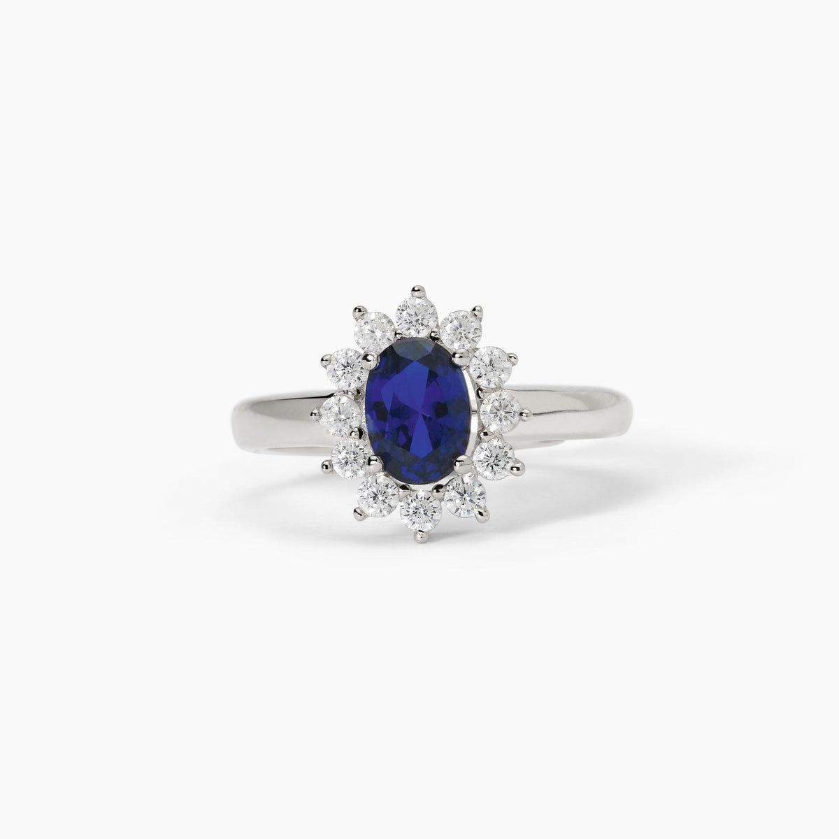 Mabina Jewelry Synthetic Sapphire Silver Ring 523360