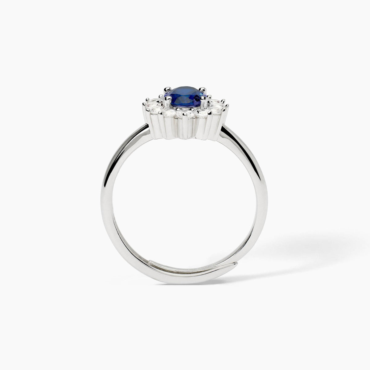 Mabina Jewelry Synthetic Sapphire Silver Ring 523360