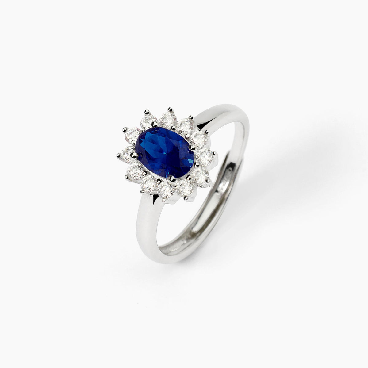 Mabina Jewelry Synthetic Sapphire Silver Ring 523360