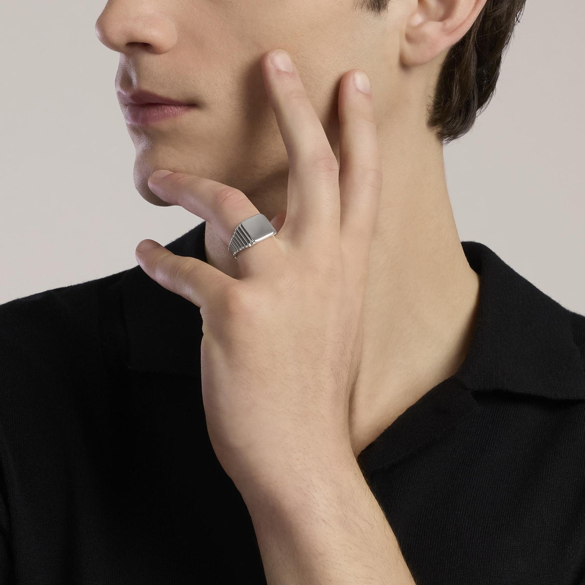 Anillo sello de plata Mabina Gioielli 523498