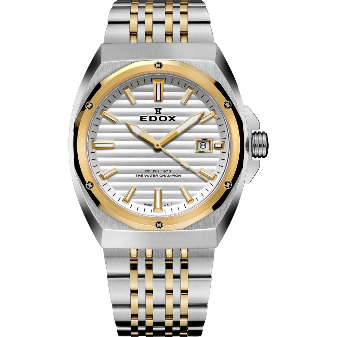 Edox Delfin 1973 Date Quartz 41mm 53032 357JM AID