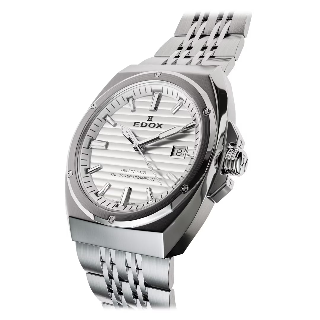 Edox Delfin 1973 Date Quartz 41mm 53032 3M AIN