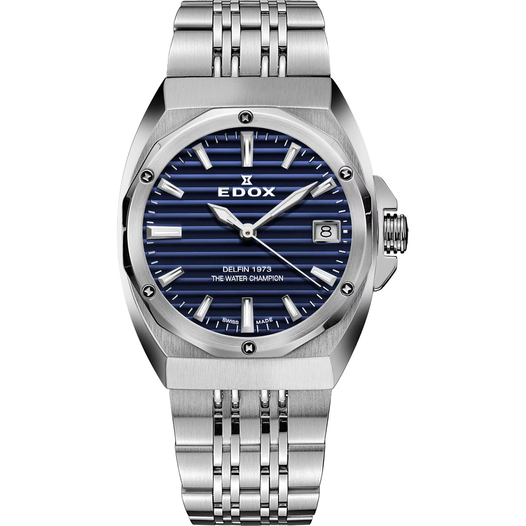 Edox Delfin 1973 Date Quartz 41mm 53032 3M BUIN