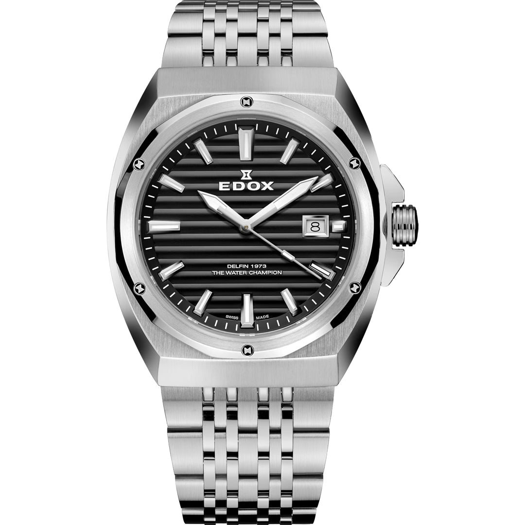 Edox Delfin 1973 Date Quartz 41mm 53032 3M NIN