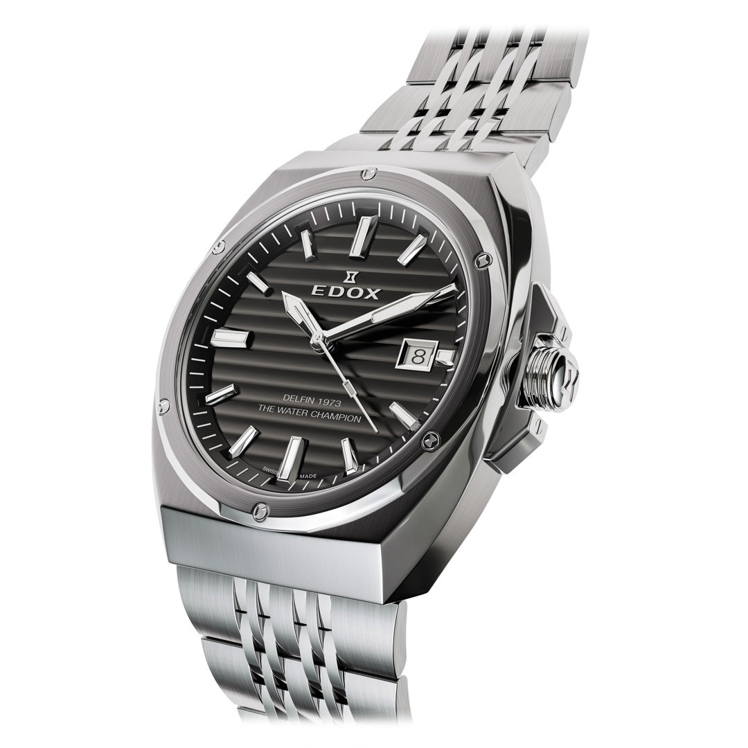Edox Delfin 1973 Date Quartz 41mm 53032 3M NIN