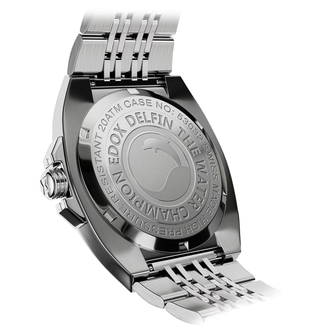 Edox Delfin 1973 Date Quartz 41mm 53032 3M NIN