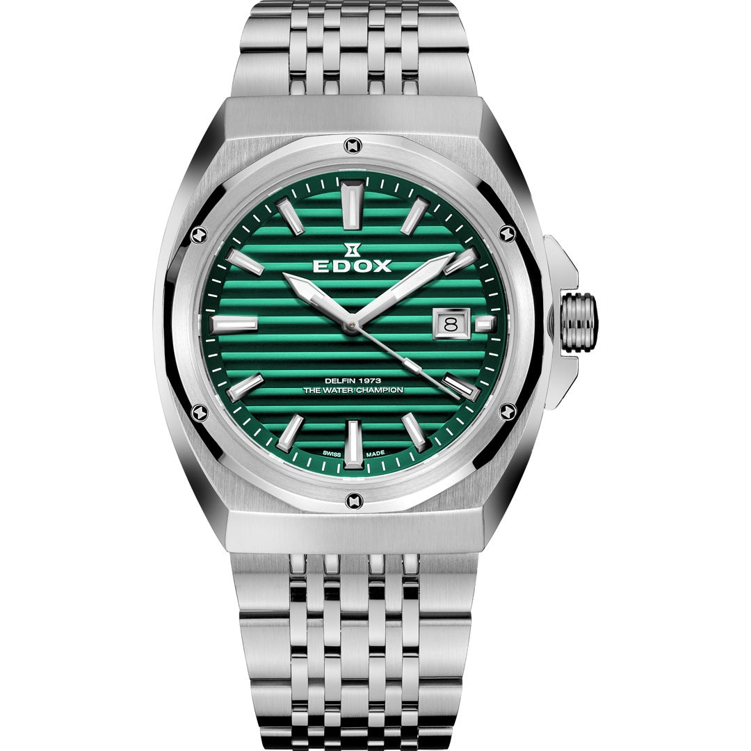 Edox Delfin 1973 Date Quartz 41mm 53032 3M VIN