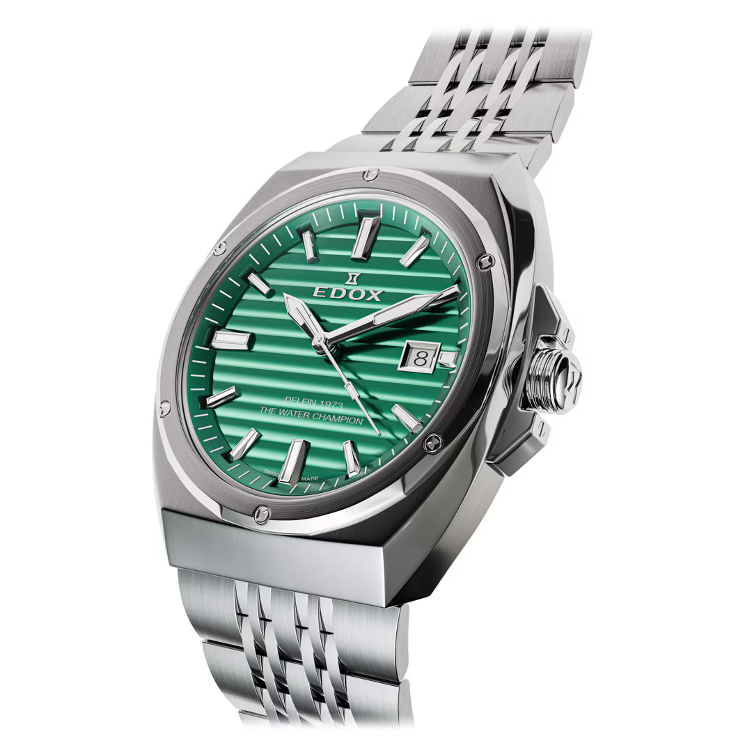 Edox Delfin 1973 Date Quartz 41mm 53032 3M VIN