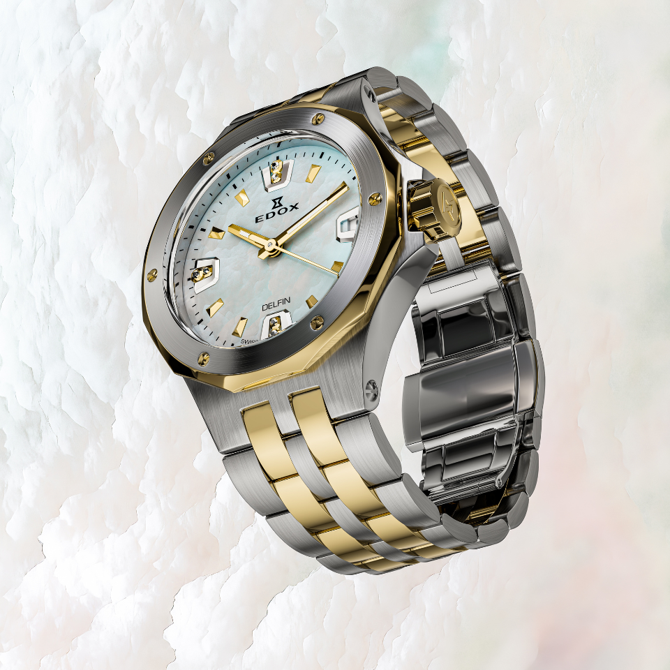 Edox Delfin The Original Date Lady 33mm 53100-357JM-NADND