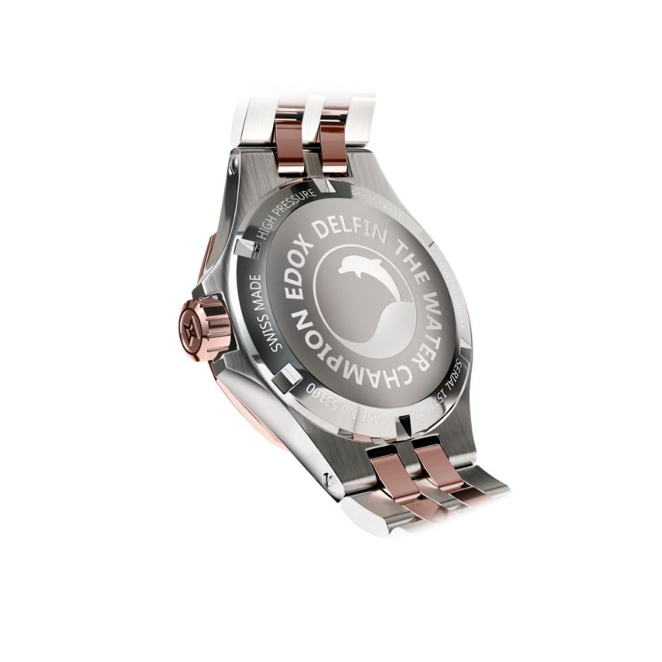 Edox Delfin The Original Date Dama 33mm 53100-357RM-NANRND
