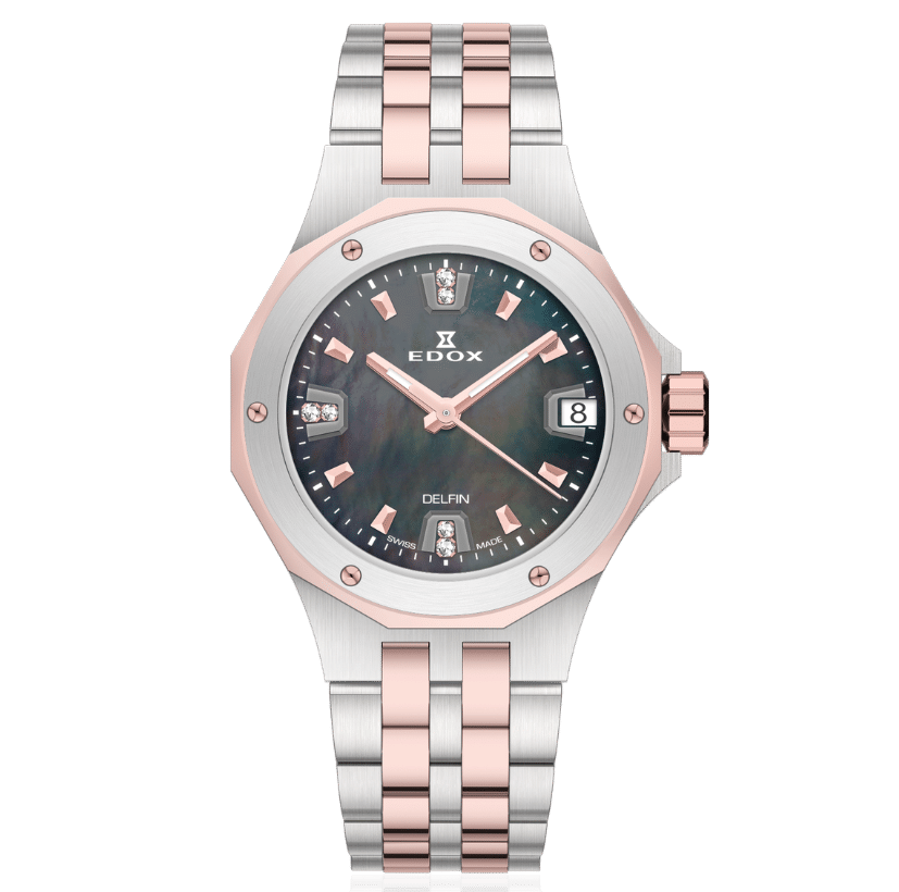 Edox Delfin The Original Date Dama 33mm 53100-357RM-NANRND
