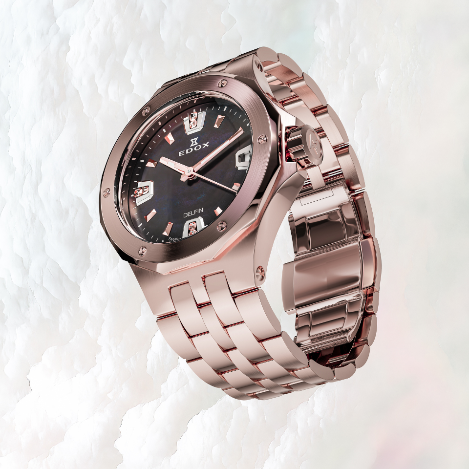 Edox Delfin The Original Date Dama 33mm 53100-37RM-NANRND
