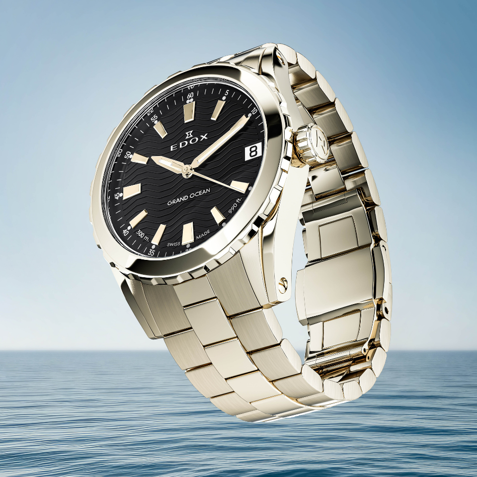 Edox Grand Ocean Date Ladies 33mm 53103-37JM-NID