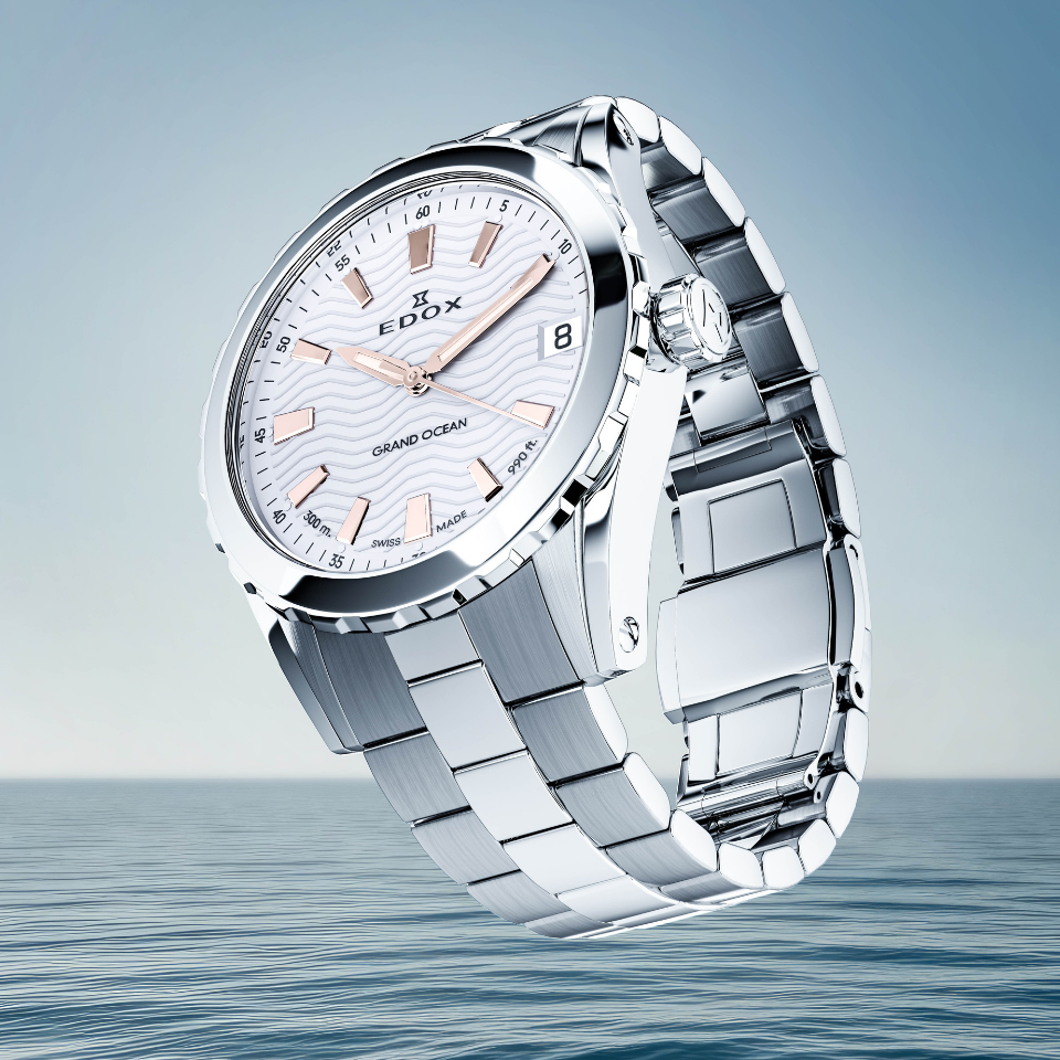 Edox Grand Ocean Date Dama 33mm 53103-3M-AIR