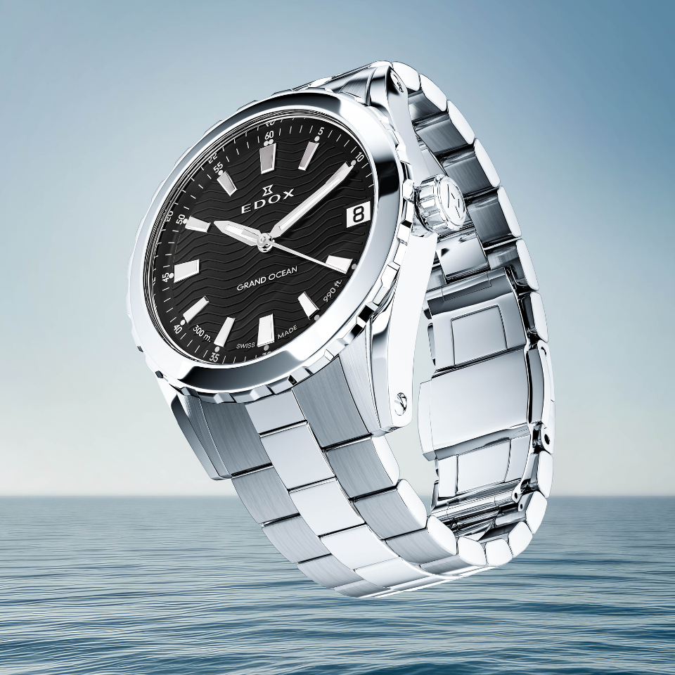 Edox Grand Ocean Date Dama 33mm 53103-3M-NIN